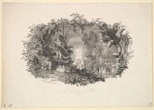 The Winter Garden by Charles-François Daubigny, print, 1843