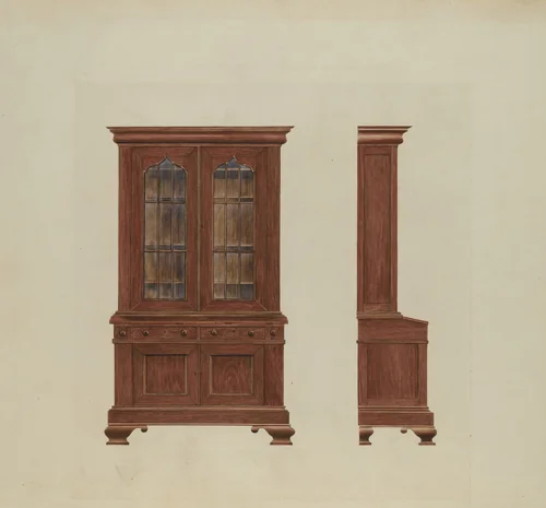 Combination Desk and Bookcase by Ray Price, index of american design, 1937