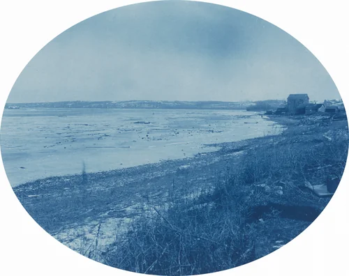 Levee at Rapids City, Illinois by Henry Peter Bosse, photograph, 1891