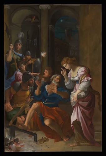 The Denial of Saint Peter by Ludovico Carracci, painting, 1611-1621
