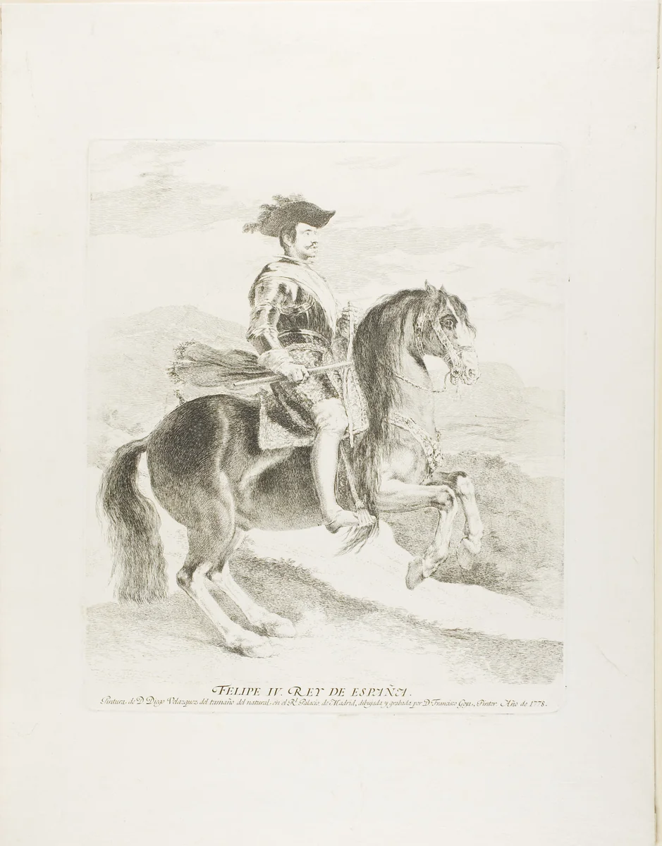 Philip IV by Francisco José de Goya y Lucientes, print, 1778