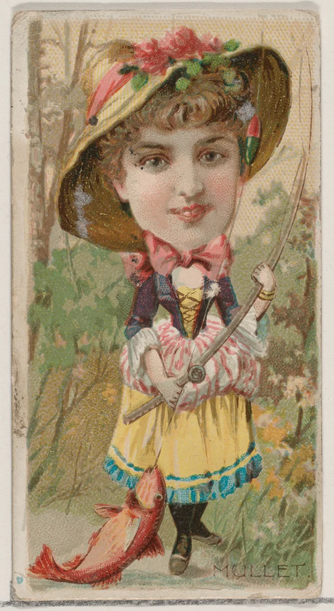 Mullet, from the series Fishers and Fish (N74) for Duke brand cigarettes by Knapp & Company, print, 1888