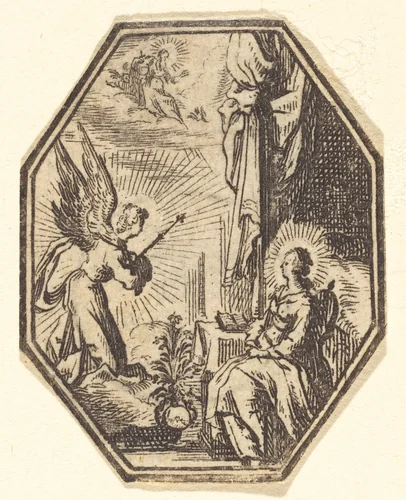 The Annunciation by Jacques Callot, print, 1592-1635