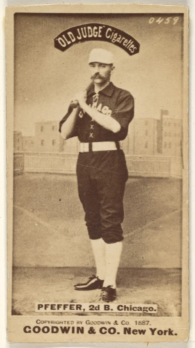 Fred "Dandelion" Pfeffer, 2nd Base, Chicago, from the Old Judge series (N172) for Old Judge Cigarettes by Goodwin & Company, photograph, 1887