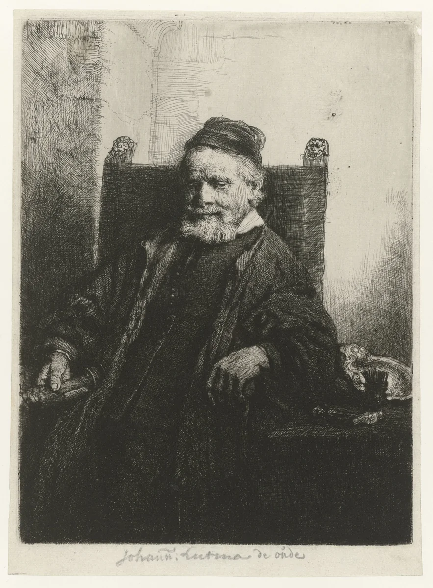 Johannes Lutma by Rembrandt van Rijn, print, 1656