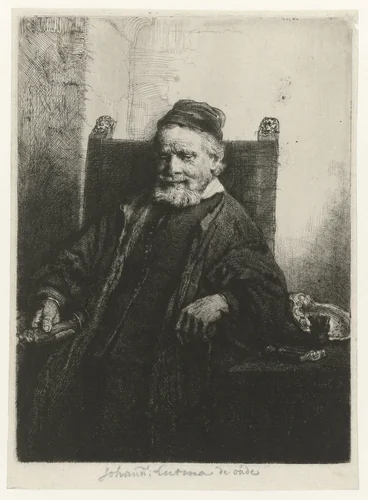 Johannes Lutma by Rembrandt van Rijn, print, 1656