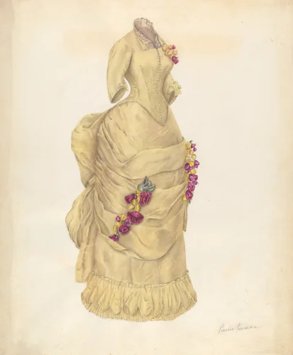 Dress by Bessie Forman, index of american design, 1935-1942