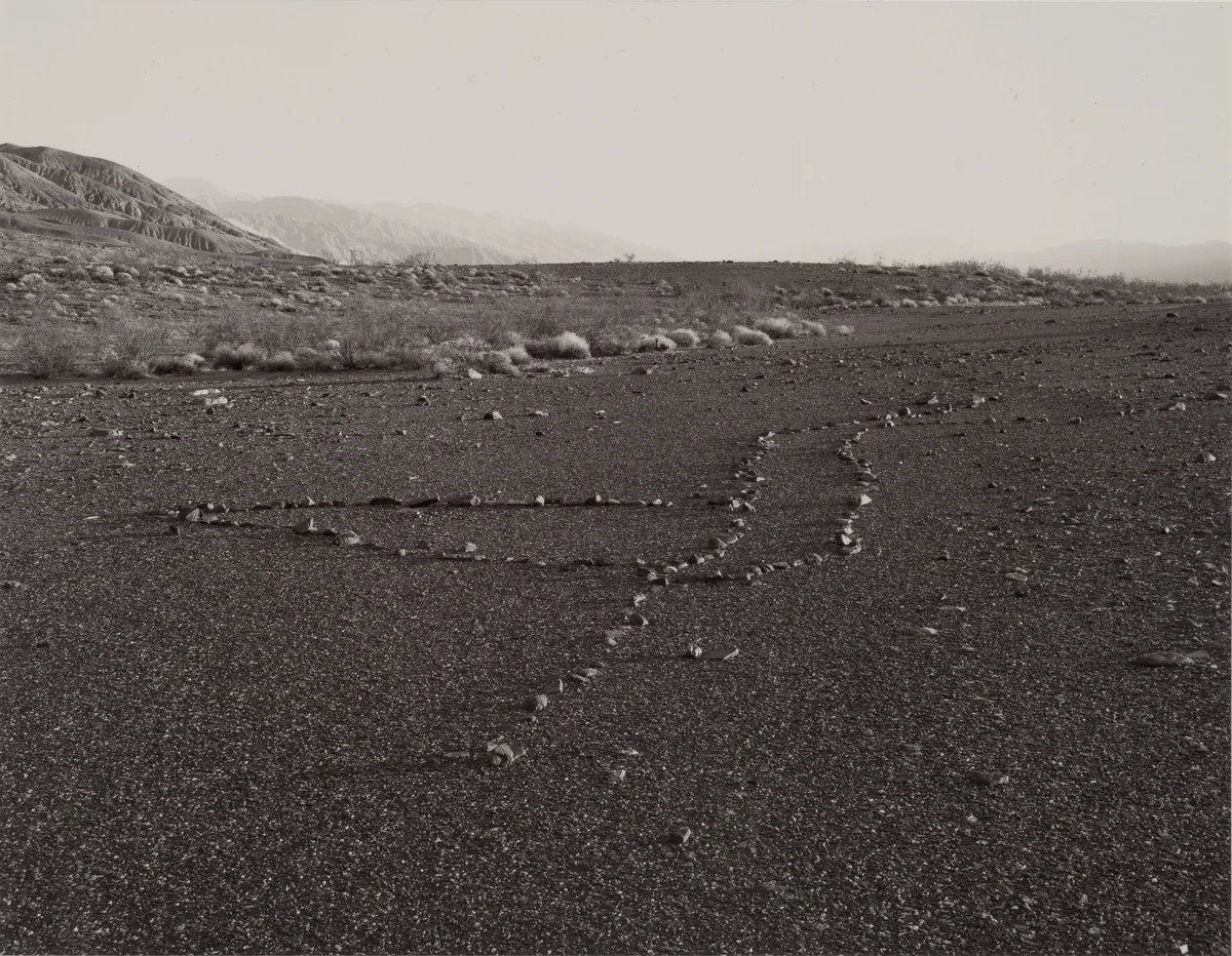Lake Panamint: Panamint Valley, Prehistoric Rock Alignment (Wildrose East Site 2.6) by Mark Ruwedel, photograph, 2000