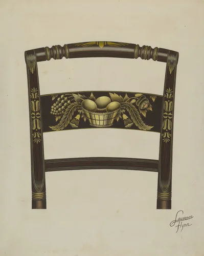 Design on Back of Hitchcock Chair by Lawrence Flynn, index of american design, 1936