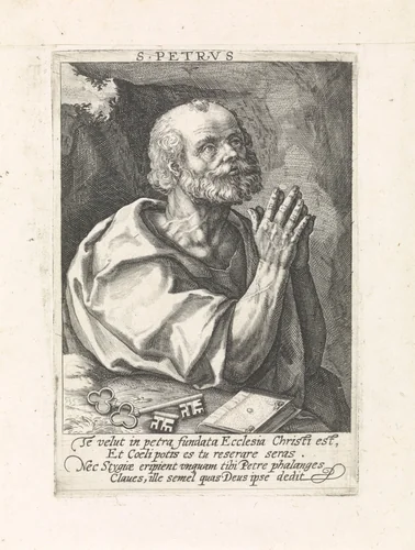 Apostel Petrus by Crispijn van de Passe, print, 1574-1637