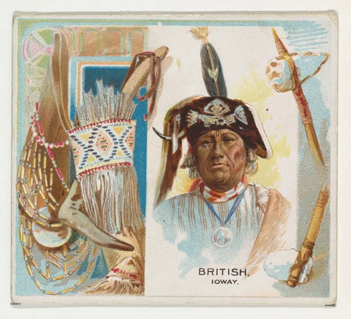 British, Ioway, from the American Indian Chiefs series (N36) for Allen & Ginter Cigarettes by Allen & Ginter, print, 1888
