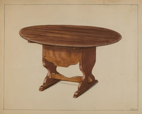 Hutch Table by Nicholas Gorid, index of american design, 1939