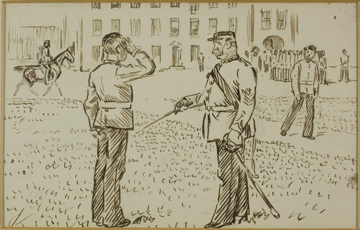 A Poser by Charles Samuel Keene, drawing, 1870-1891