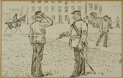 A Poser by Charles Samuel Keene, drawing, 1870-1891