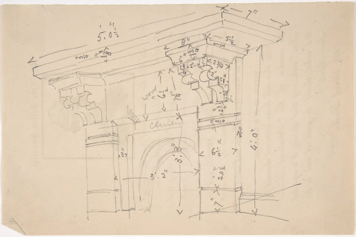 Measured Drawing of Cornice by anonymous, drawing, 1800-1900