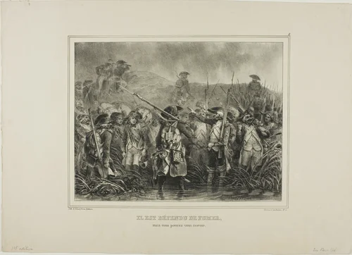 Il est défendu de fumer, mais vous pouvez vous asseoir by Denis Auguste Marie Raffet, print, 1834