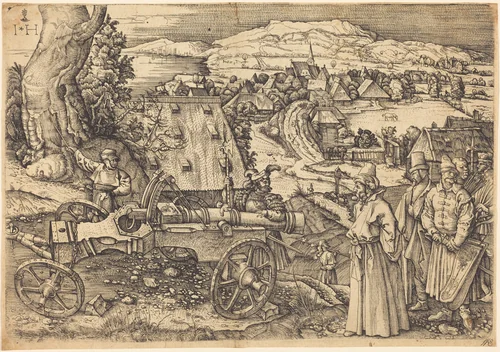 The Great Cannon by Hieronymus Hopfer, print, 1500-1550