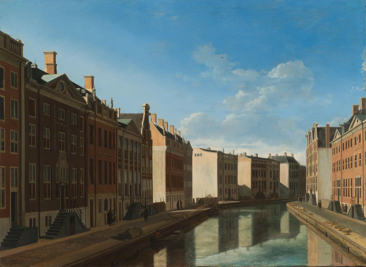 Gezicht op de Gouden Bocht in de Herengracht by Gerrit Berckheyde, painting, 1671-1672