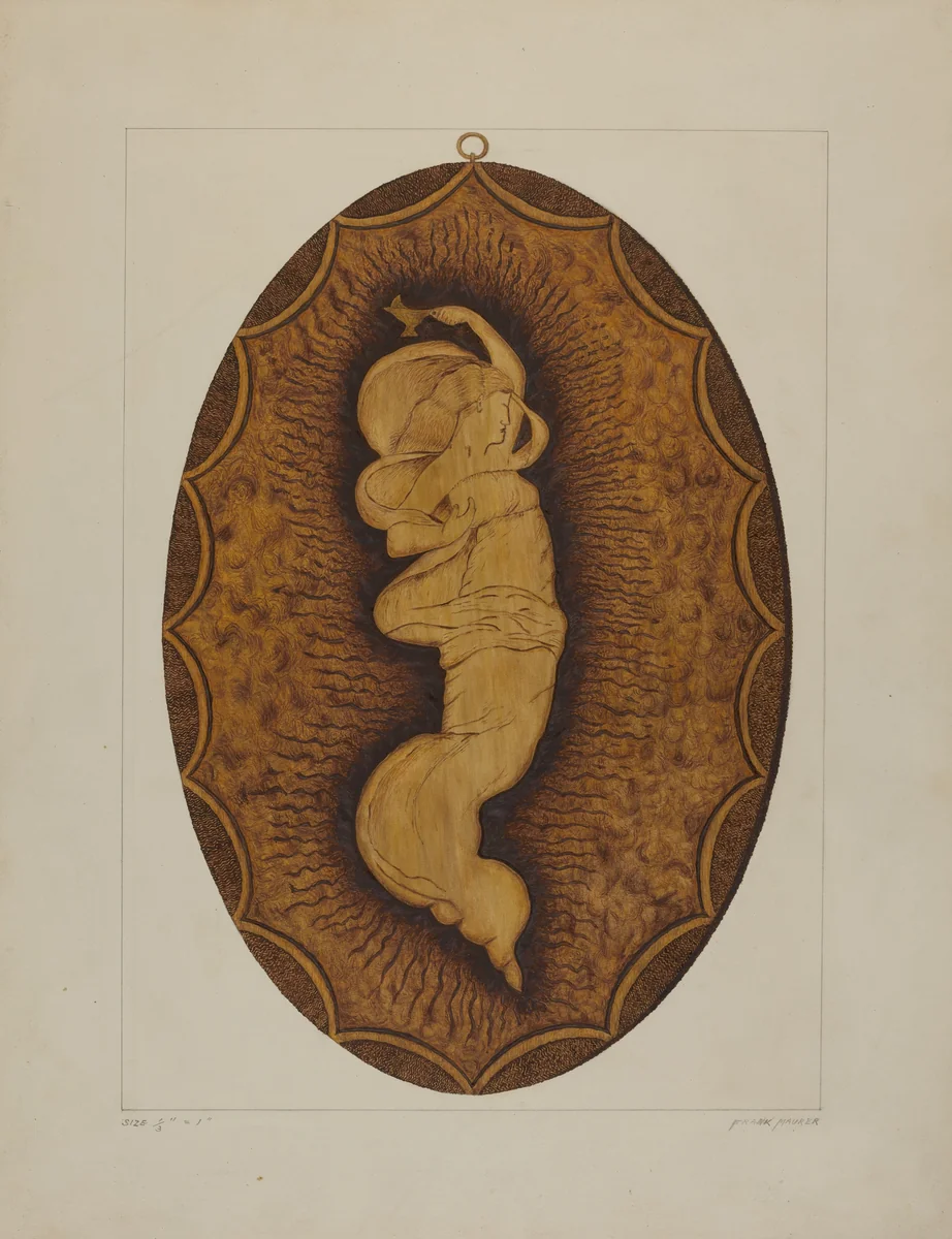 Burnt Plaque by Frank Maurer, index of american design, 1935-1942