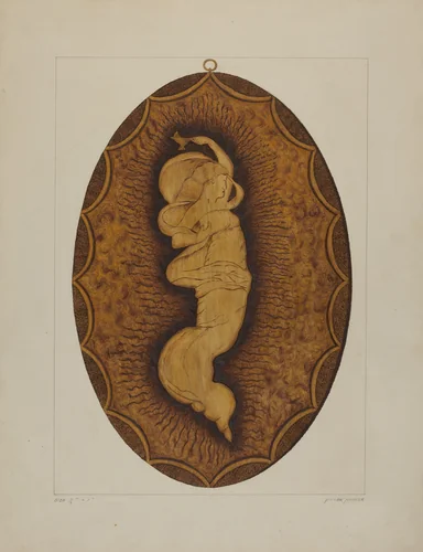 Burnt Plaque by Frank Maurer, index of american design, 1935-1942