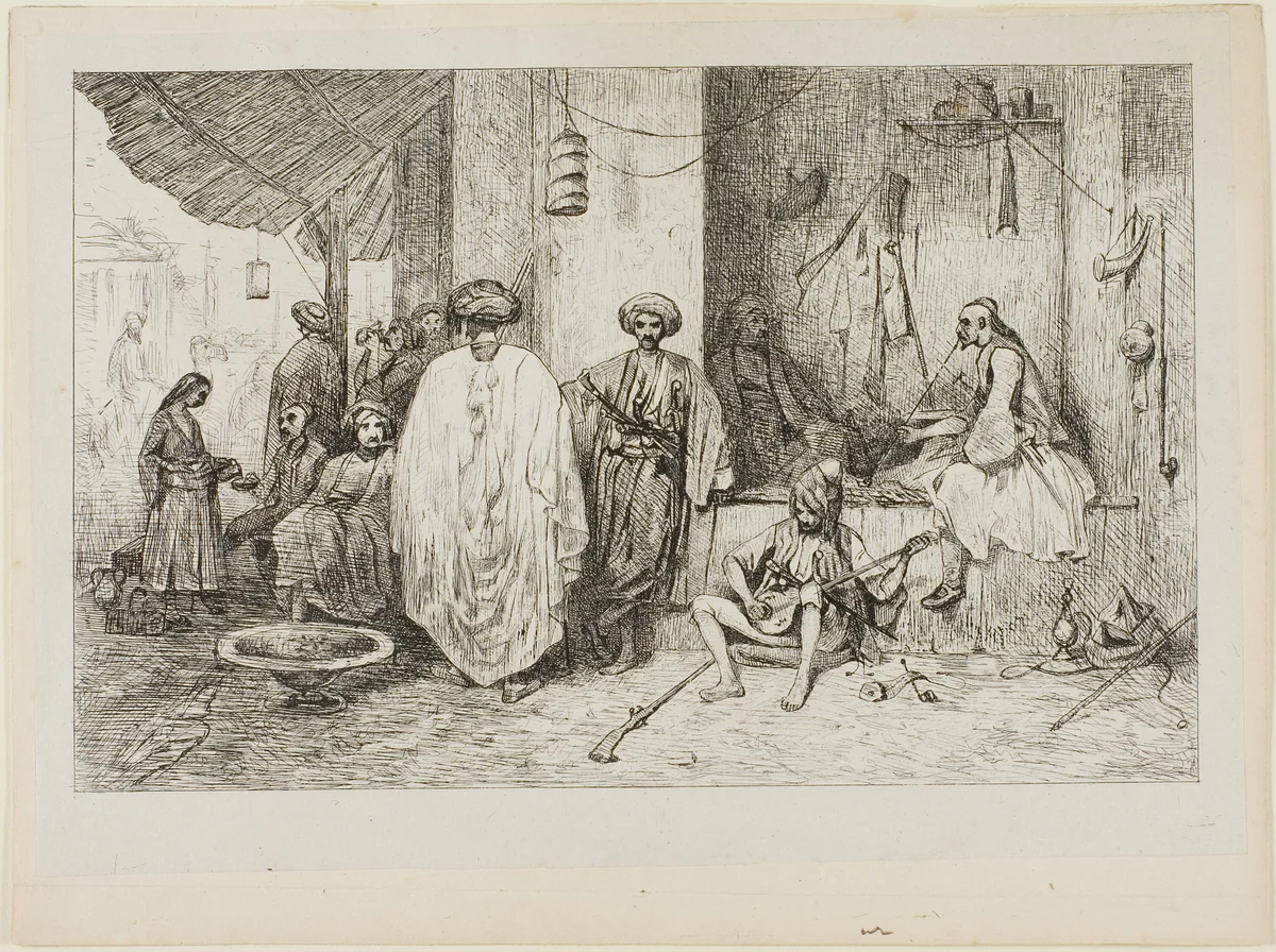 Turkish Guard House by Alexandre-Gabriel Decamps, print, 1834