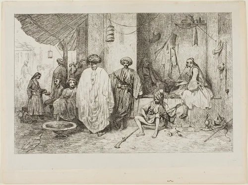 Turkish Guard House by Alexandre-Gabriel Decamps, print, 1834