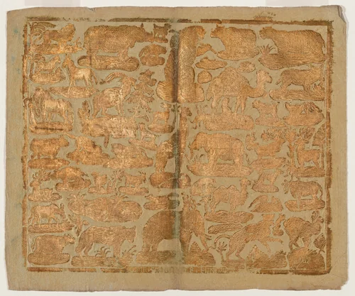 Endpaper with Animals by Georg M. Maisch, print, 1790