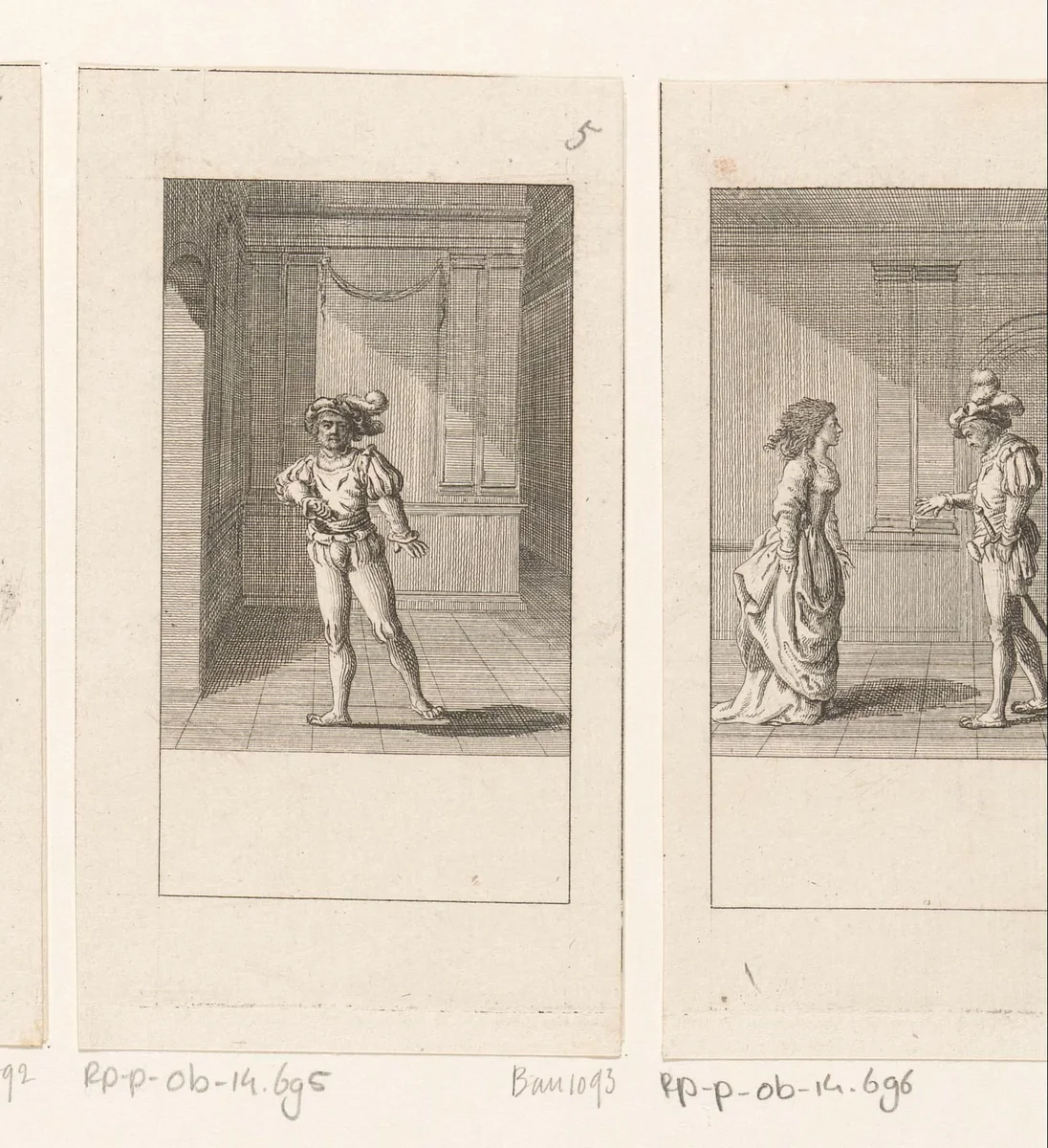 Macbeth trekt zijn dolk by Daniel Nikolaus Chodowiecki, print, 1784