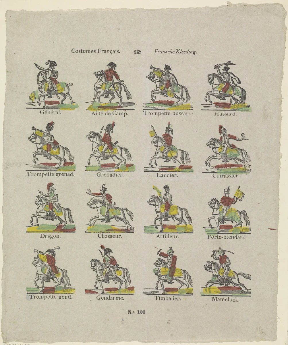 Costumes Français / Fransche kleeding by Philippus Jacobus Brepols, print, 1800-1833