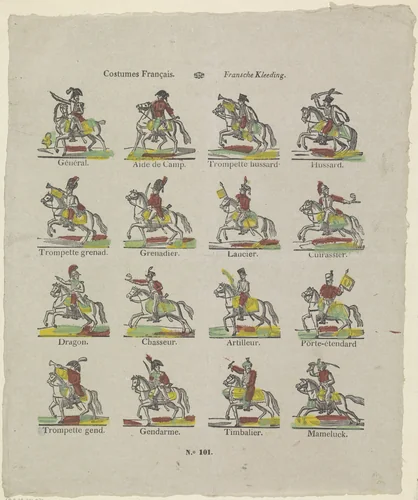 Costumes Français / Fransche kleeding by Philippus Jacobus Brepols, print, 1800-1833