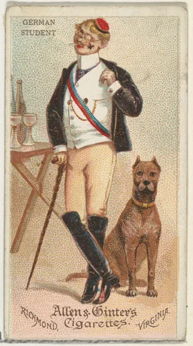 German Student, from World's Dudes series (N31) for Allen & Ginter Cigarettes by Allen & Ginter, print, 1888
