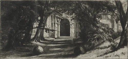 Mytton Hall by Francis Seymour-Haden, print, 1859