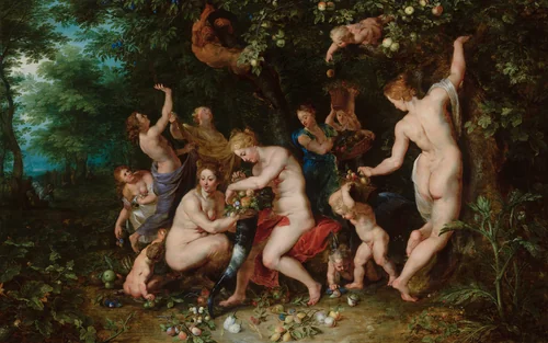 Nymphs Filling the Cornucopia by Jan Brueghel the Elder
Peter Paul Rubens, painting, 1615