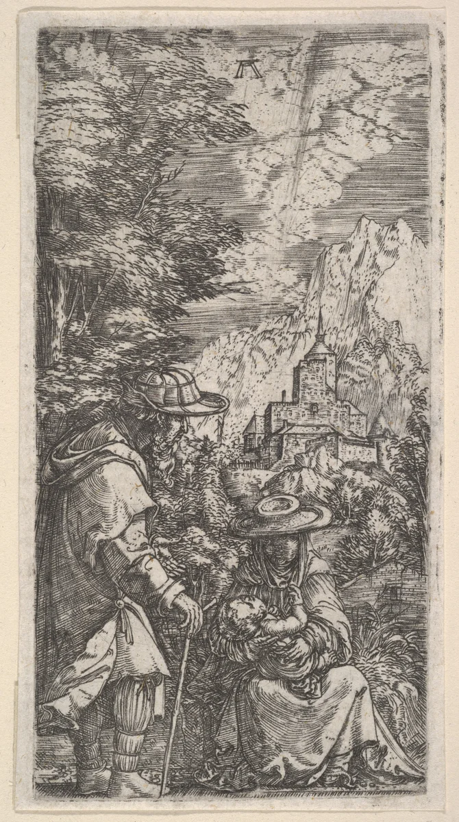 The Rest on the Flight into Egypt by Albrecht Altdorfer, print, 1500-1538
