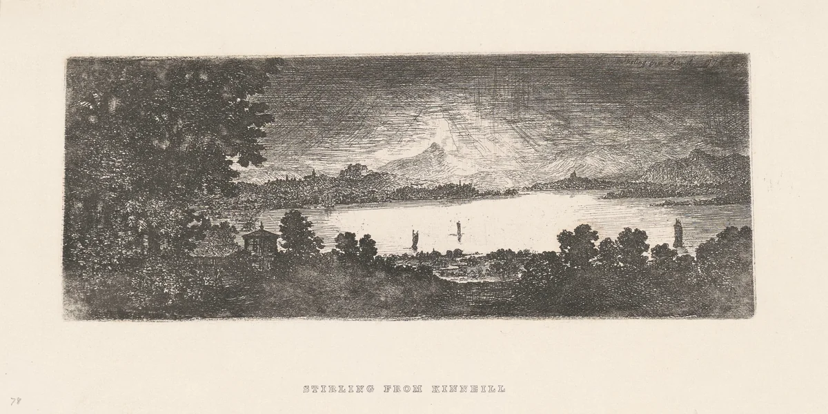 Stirling from Kinnell by John Clerk, print, 1776