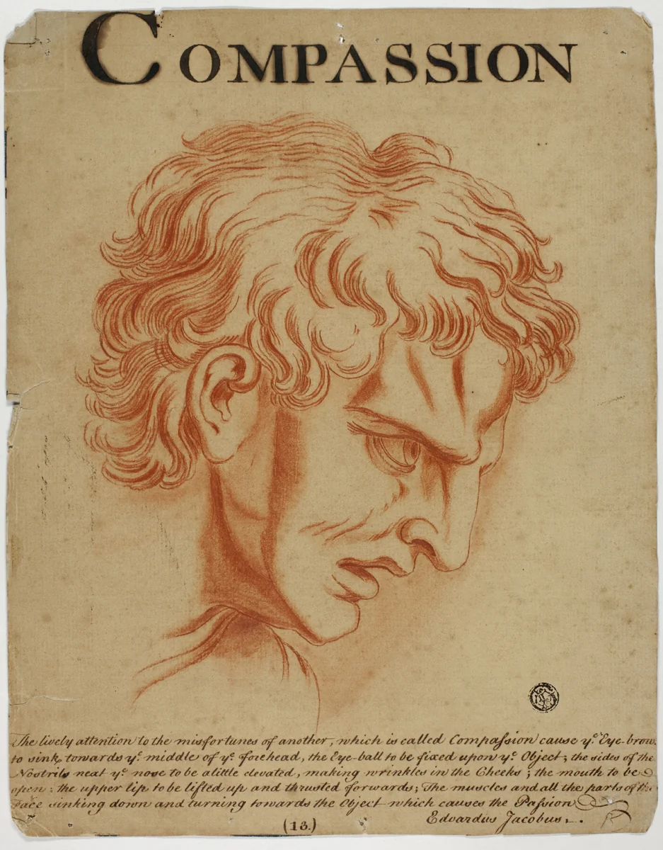 Compassion by Charles Le Brun, drawing, 1698-1799