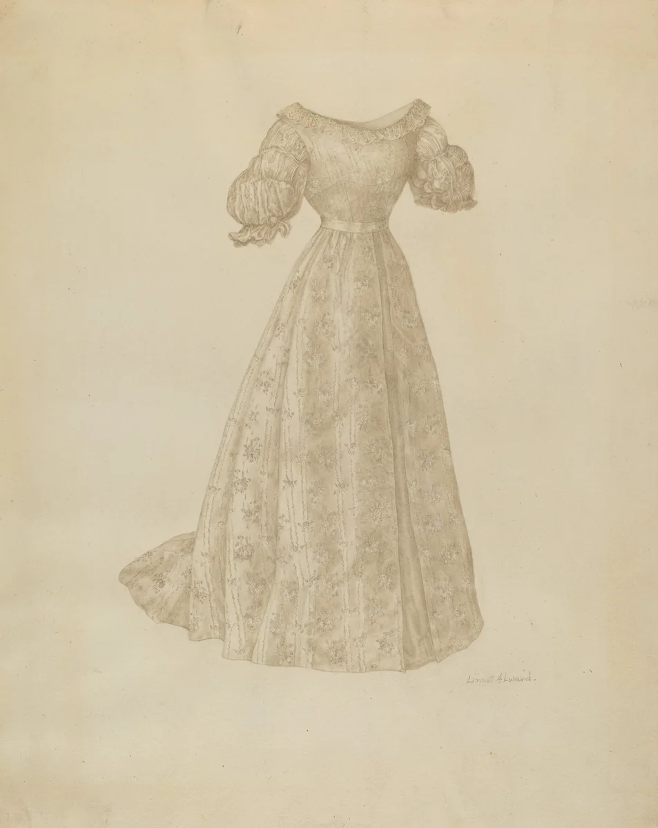 Wedding Dress by Linnet Alward, index of american design, 1937