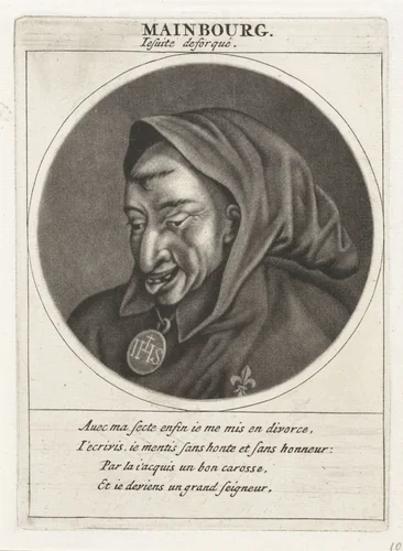 Portret van Louis Maimbourg by Jacob Gole, print, 1691