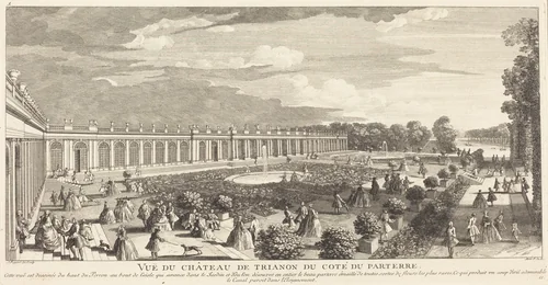 Vue du Chateau de Trianon du Cote du Parterre by Jean-Baptiste Rigaud, print, 1681-1812