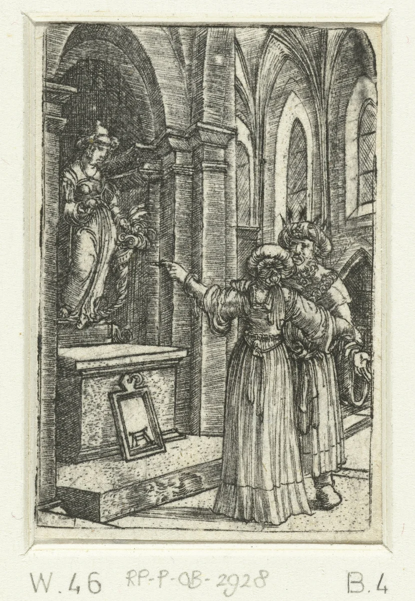 Afgoderij van Salomo by Unknown, print, 1506-1538