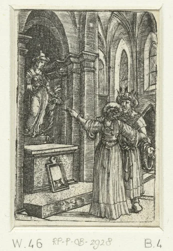 Afgoderij van Salomo by Unknown, print, 1506-1538
