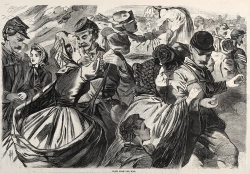 Home from the War by Winslow Homer, print, 1863