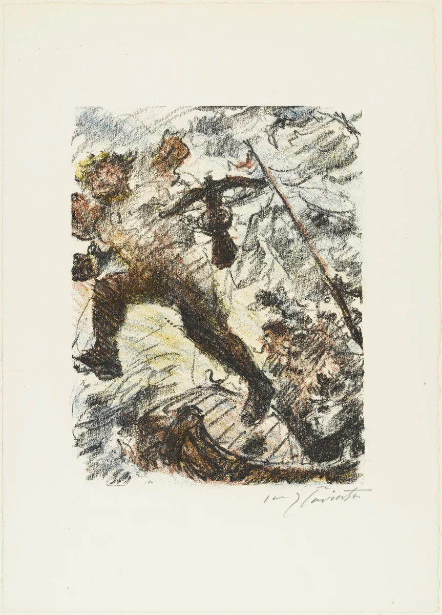 Tell's Leap (Der Tell-Sprung) from William Tell (Wilhelm Tell) by Lovis Corinth, print, 1923