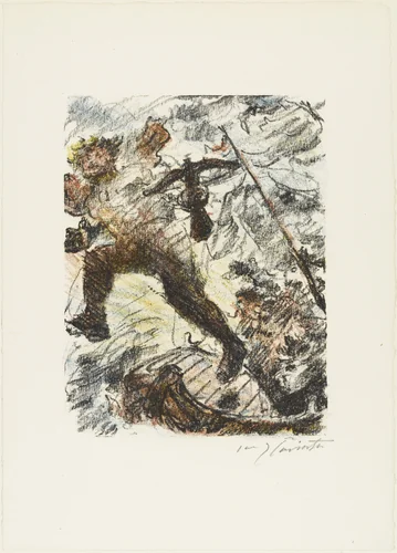 Tell's Leap (Der Tell-Sprung) from William Tell (Wilhelm Tell) by Lovis Corinth, print, 1923