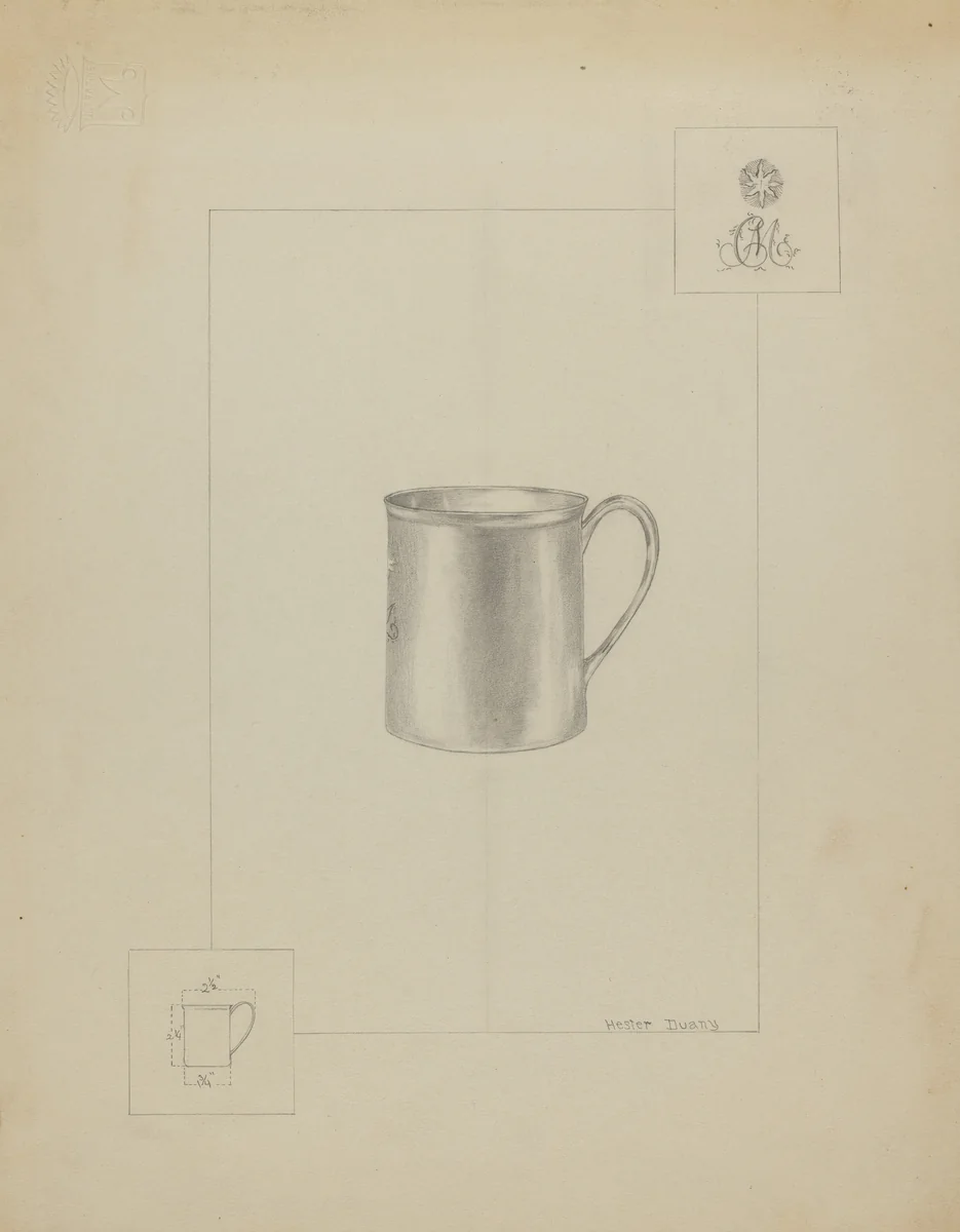 Silver Cup by Hester Duany, index of american design, 1936