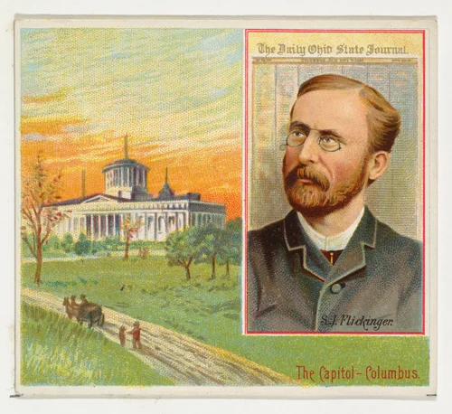 S.J. Flickinger, The Columbus Daily Ohio State Journal, from the American Editors series (N35) for Allen & Ginter Cigarettes by Allen & Ginter, print, 1887