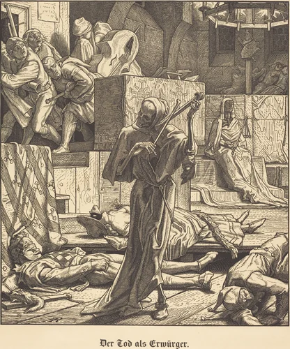 Der Tod als Erwürger (Death as a Strangler) by Alfred Rethel, print, 1851