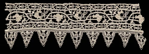 Needlepoint (Punto in Aria) Lace Cuff by Unknown, textile, 1500-1699