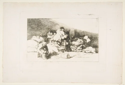 Plate 25 from "The Disasters of War" (Los Desastres de la Guerra): 'These too' (Tambien estos) by Goya, print, 1810