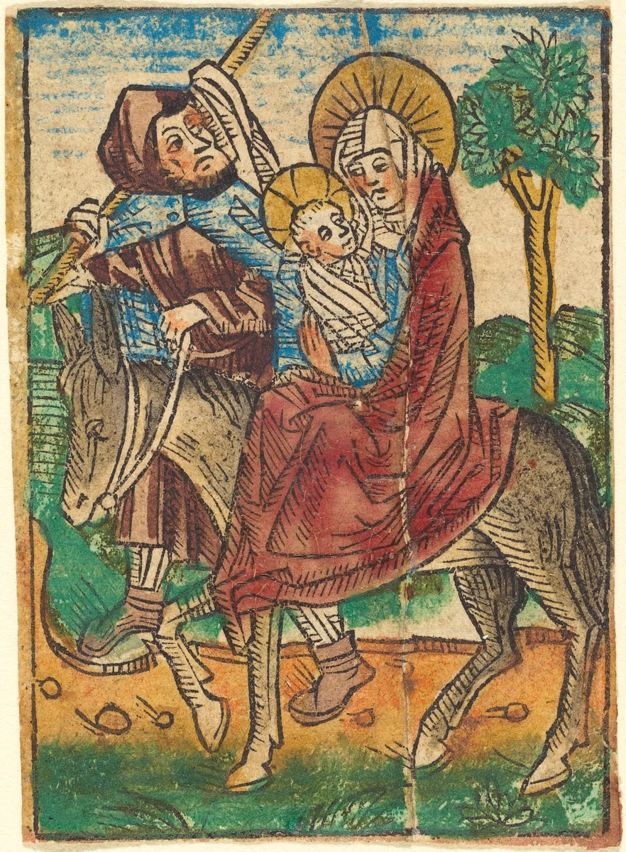 The Flight into Egypt by German 15th Century, print, 1490